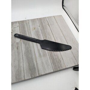 Vintage Tupperware 1819 Black Plastic Spatula Cake Icing Spreader 11"